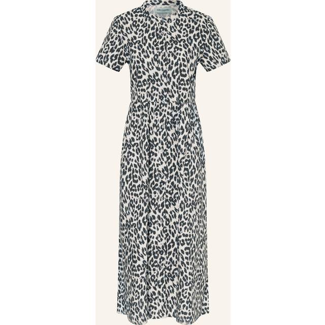 Lollys Laundry Aliyall Maxi Dress Ss Multi Patterned - Lysegrå/Sort/Hvid