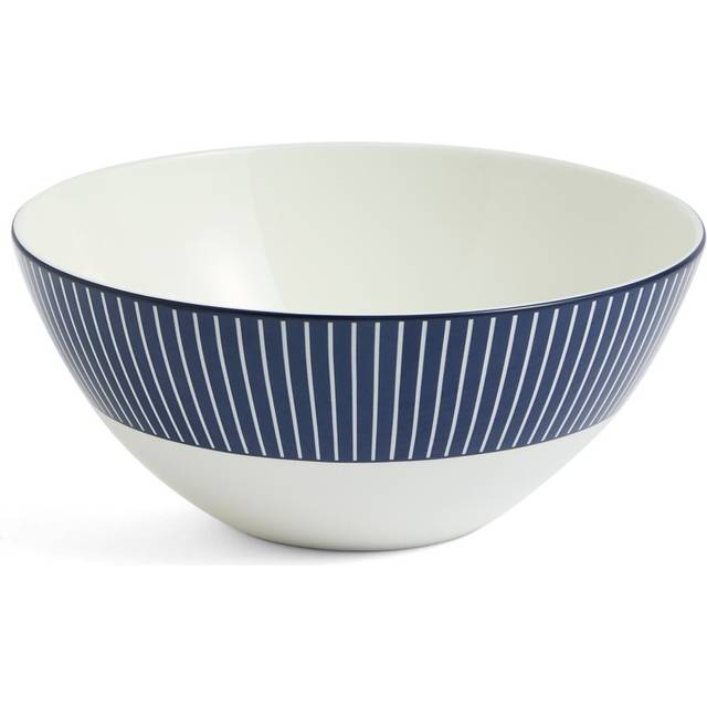 Gio Pinstripe Cereal Bowl Blue - Blue,White
