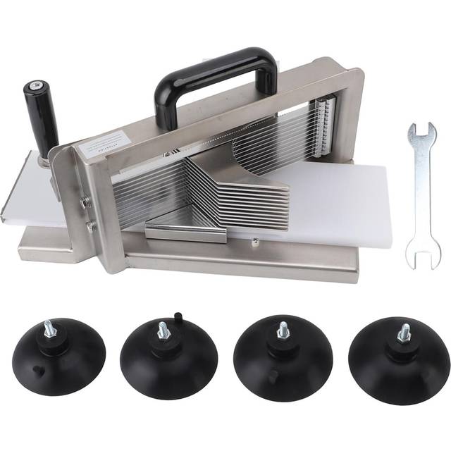 Manual Tomato Cutter Stainless Steel Commercial Use Tomato Slicing Machine for Vegetable Fruit 1/4in Cutting Thickness