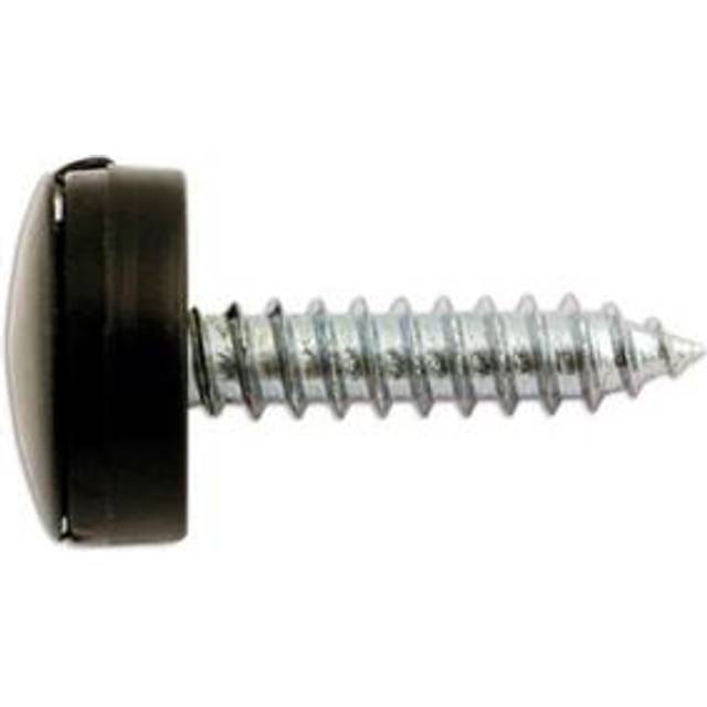 Connect - Number Plate Security Screws 6 x 20mm Black Cap 100pc 30635