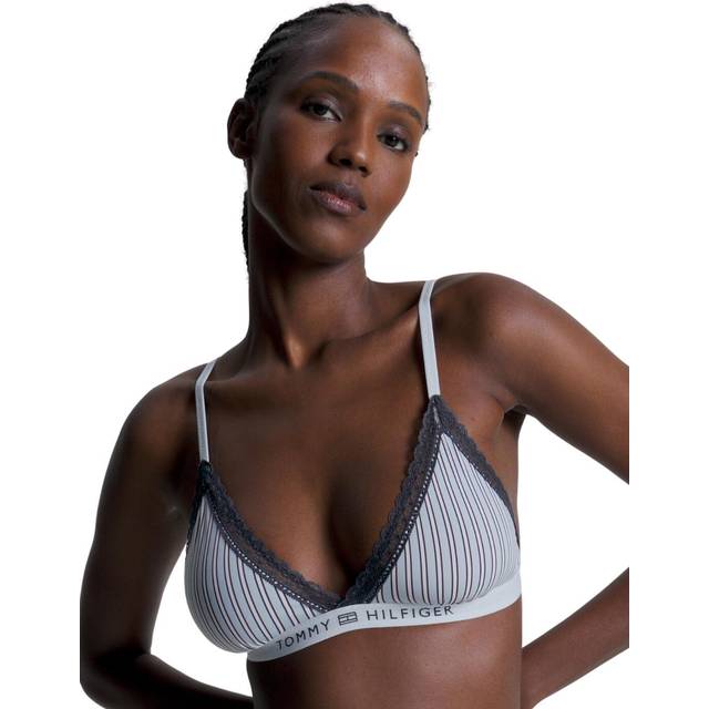 Tommy hilfiger bra unlined triangle cups designer womens lingerie uw0uw04464