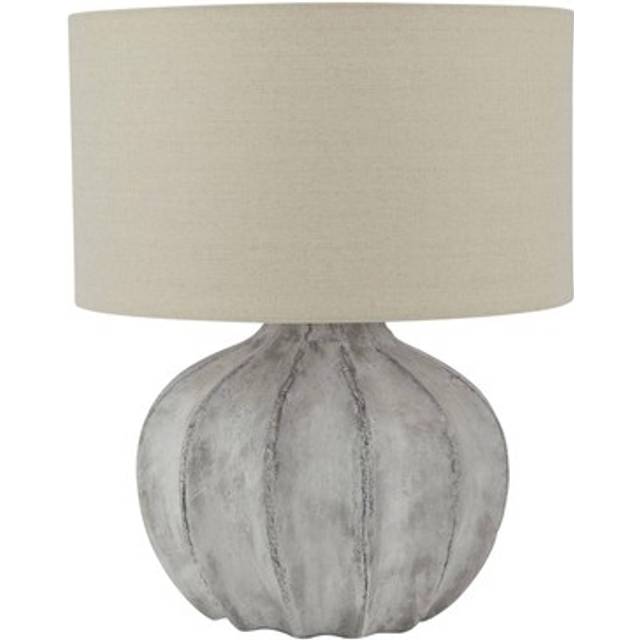 Hill Interiors Darcy Antique Flute Table Lamp (Uk Plug) In Stone - One Size