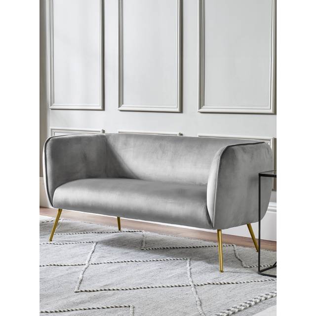 Lucca 2 Seater Upholstered Sofa - Grey (70cm H X 142cm W X 70cm D)