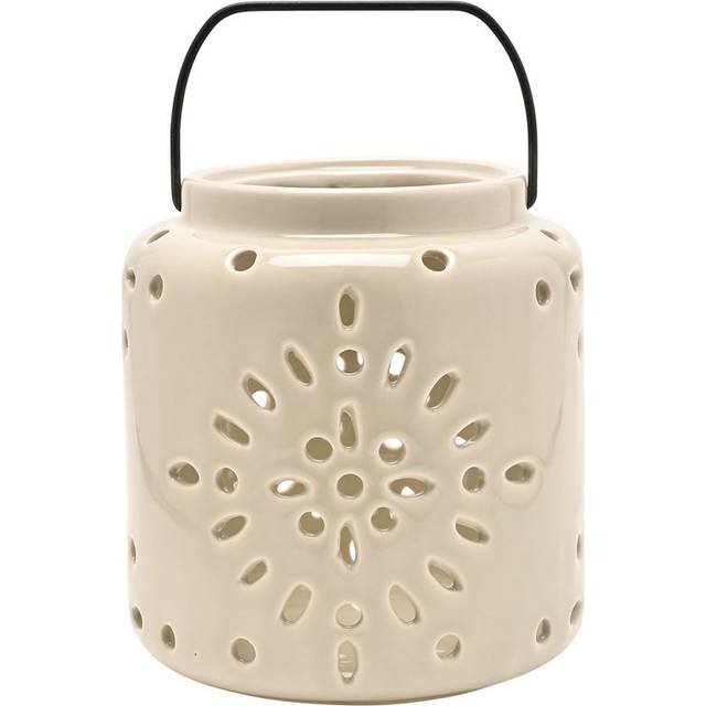 Arvizu 8.4cm No Power Source Required / Manual Outdoor Lantern - White (8.4cm H X 6.1cm W X 5.9cm D)