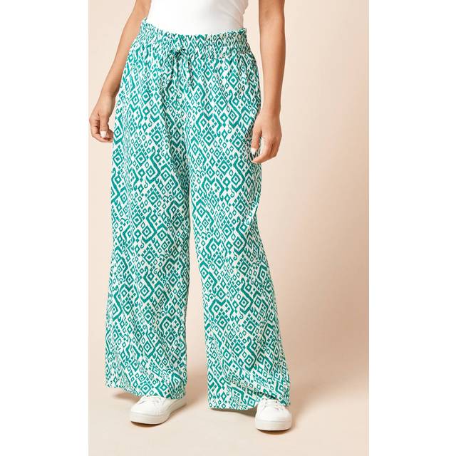 Dorothy perkins green wide leg trousers womens casual trousers