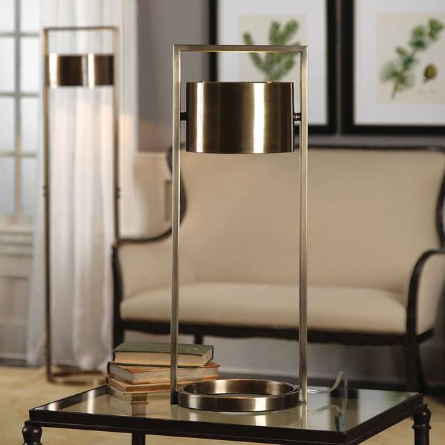 Illario Ilario 68.5cm Desk Lamp - Brass;Brass;Brass (68.5cm H X 20.3cm W X 20cm D)