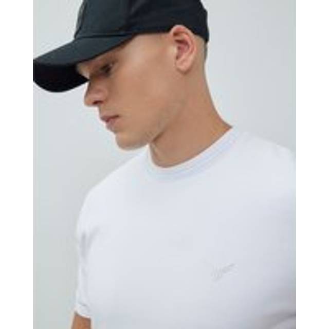 Mens River Island White Slim Fit Short Sleeve T-Shirt