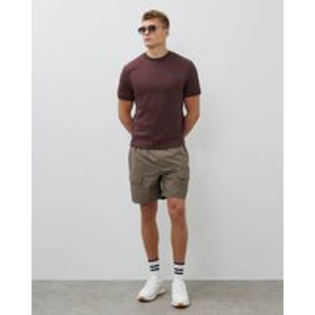 Mens River Island Red Slim Fit Short Sleeve T-Shirt
