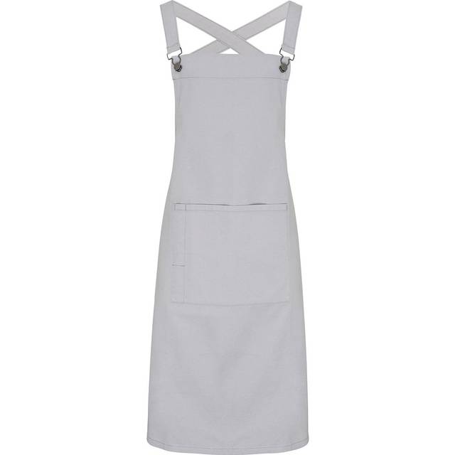 (One Size, Silver) Premier Barista Cross Back Full Apron