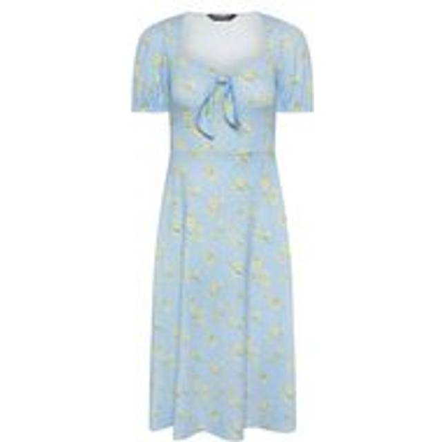 Pixiegirl Petite Blue Floral Tie Front Midi Dress 12 Pixiegirl | Petite Women's Floral Dresses