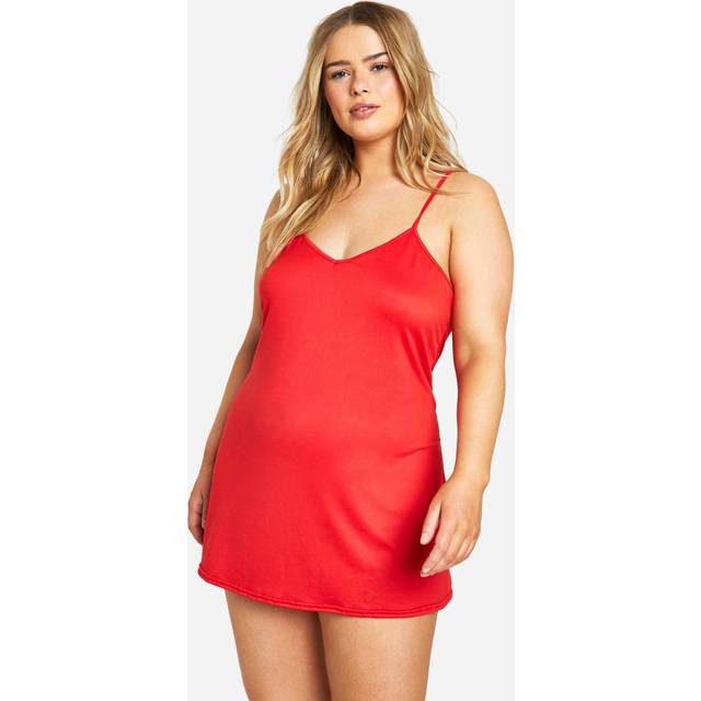 Womens Plus Basic Supersoft Low Back Beach Dress - Orange - 20, Orange
