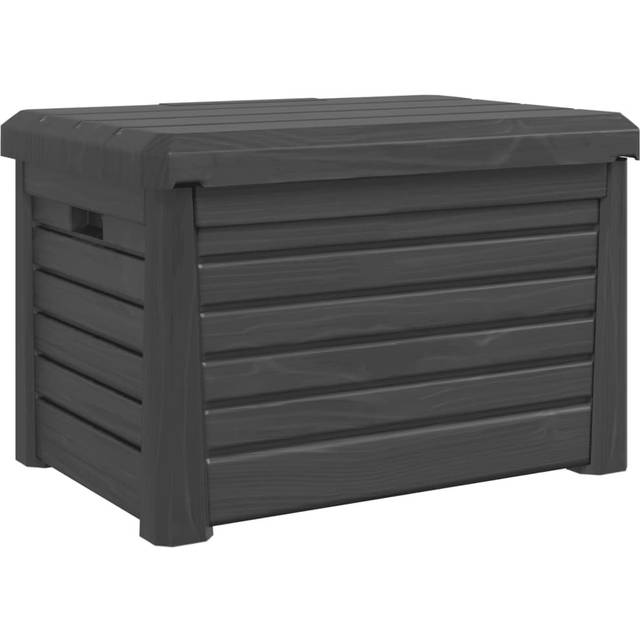 Lark Manor 73cm W 120L Polypropylene Lockable Deck Box in Anthracite (46.5cm H X 73cm W X 50.5cm D)