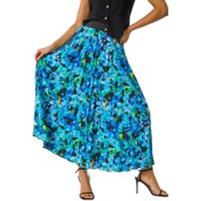 Abstract Print Pleated Skirt - Multi - 20