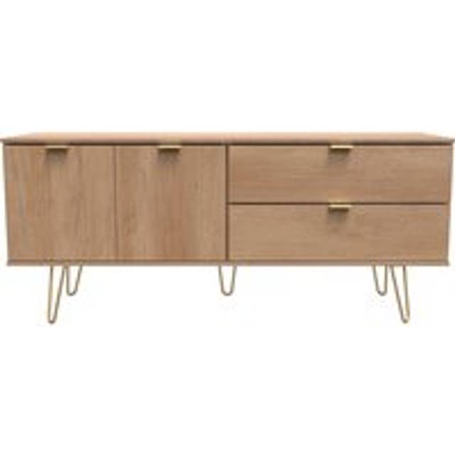 Hong Kong F Large Sideboard Dark Oak 2 Doors 2 Drawers 40cm