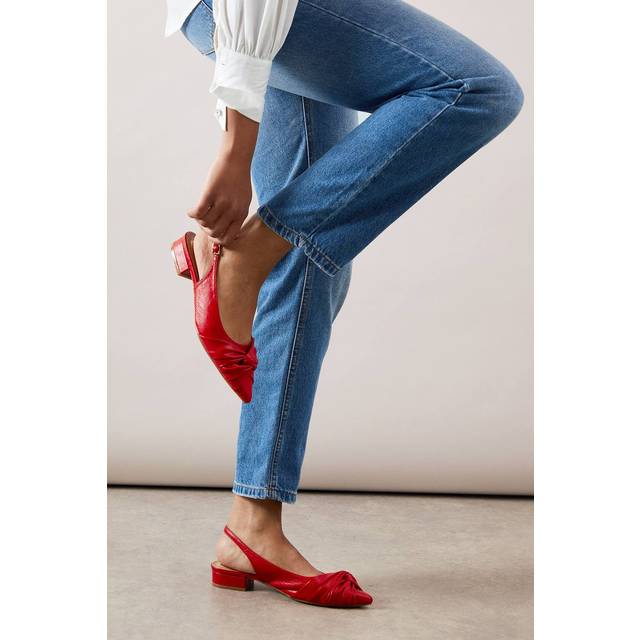 Wallis red pointed flats womens daywear flats