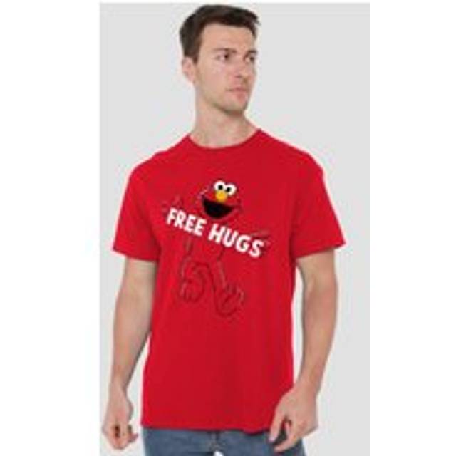Sesame Street Free Hugs T Shirt, Red - M