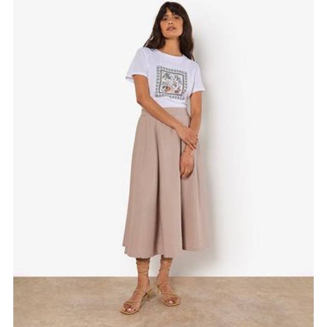 Apricot Women's Stone Pleated A-Line Skirt New Look - UK 12