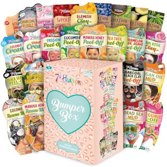 7th heaven bumper box of 25 asstd face masks. new. free p&p