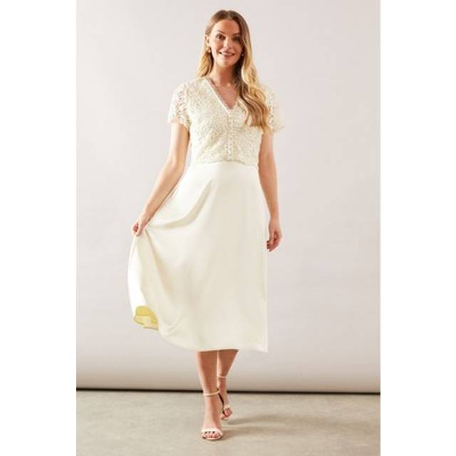 Wallis yellow fit & flare dress womens occasion dresses