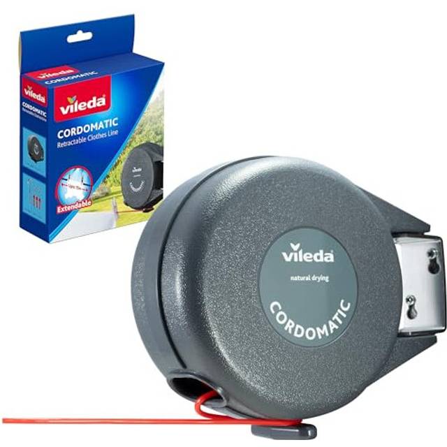 Vileda Cordomatic Retractable Washing Line with 15m Outdoor Clothes Line