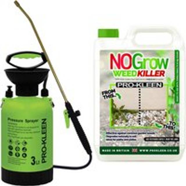 3L Pump Pressure Garden Sprayer & NOGrow Weed & Moss Killer 5L3L Pump Pressure Garden Sprayer & NOGrow Weed & Moss Killer 5L - Green - One Size