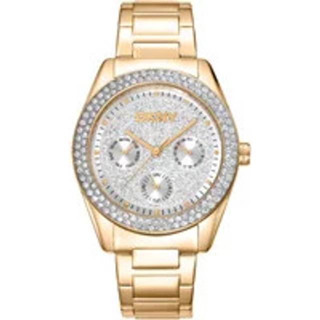 DKNY DK1L078M0025 Damenuhr Chambers Multi Glitz Gold 36mm 5ATM