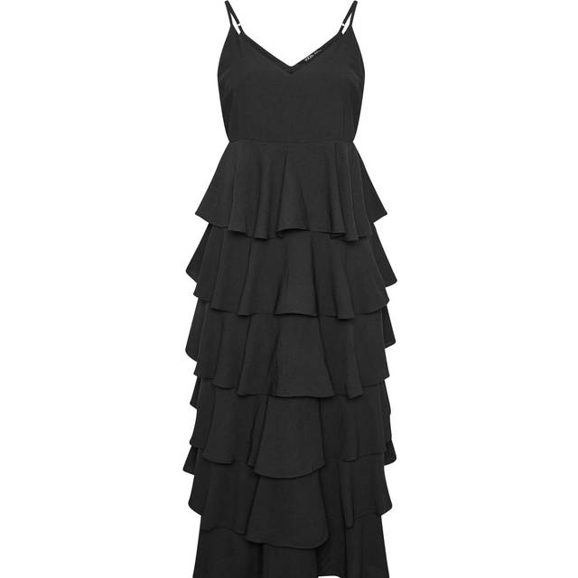 Yours Curve Black Ruffle Maxi Dress, Women's Curve & Plus Size, Yours - 22-24