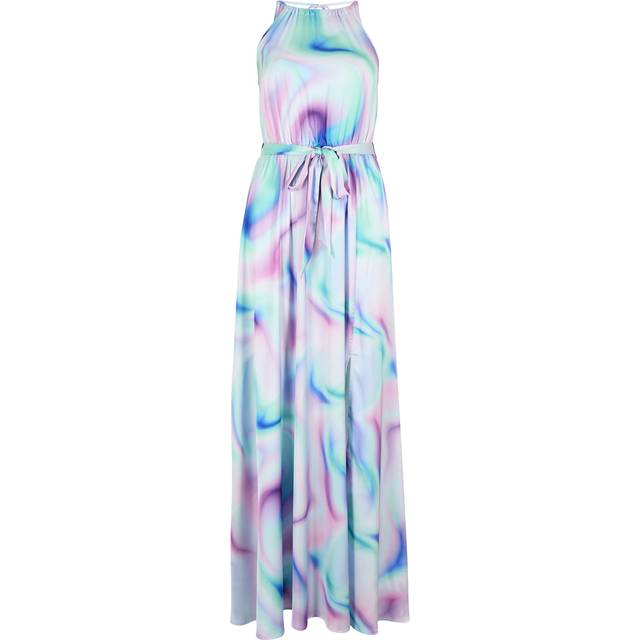 Apricot Women's Mint Green Satin Gradient Print Maxi Dress New Look - UK 8