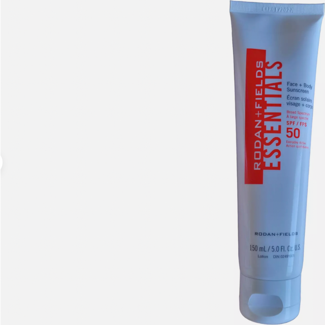 Rodan + Fields Essentials Face + Body Sunscreen Broad Spectrum SPF 50 | 150 mL | Water & Sweat Resistant Facial Moisturizer with SPF | Lightweigh