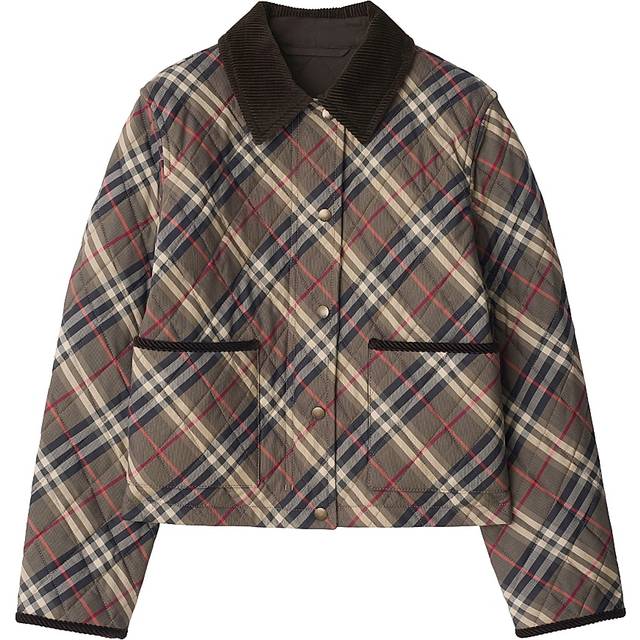 Check wadded Jacket - XS - Black