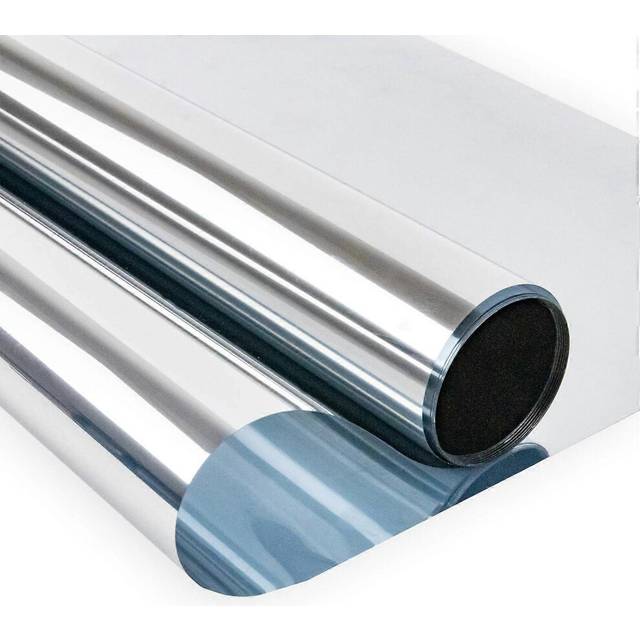 (As show, One size) One Way Mirror Window Film Silver Reflective Window Film Self Adhesive Sun Block Window Sticker Anti UV Heat Control Privacy Prote