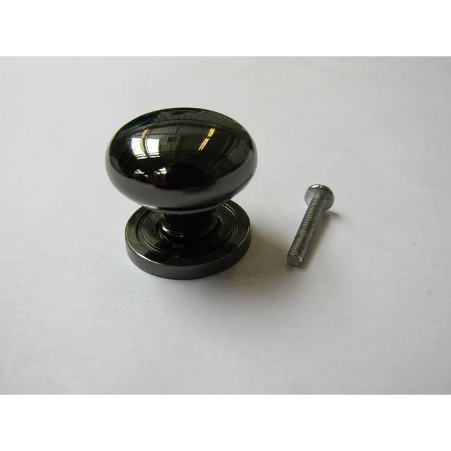 Round Cabinet Knob Black Nickel 30mm by Ironmongery World