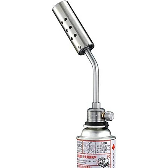 Campingmoon Butane Gas Torch High Power Kitchen Blow Torch for Cooking Flame Adjustable Gas Torch for Outdoor Charcoal Starter BBQ, Baking, Brulee