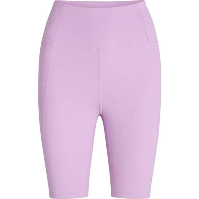 Girlfriend Womens Compressive High Rise Cycling Shorts - Lilac