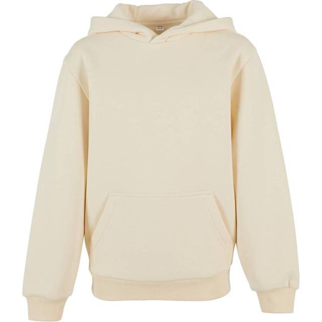 (11-12 Years, White Sand) Build Your Brand Childrens/Kids Fluffy Hoodie