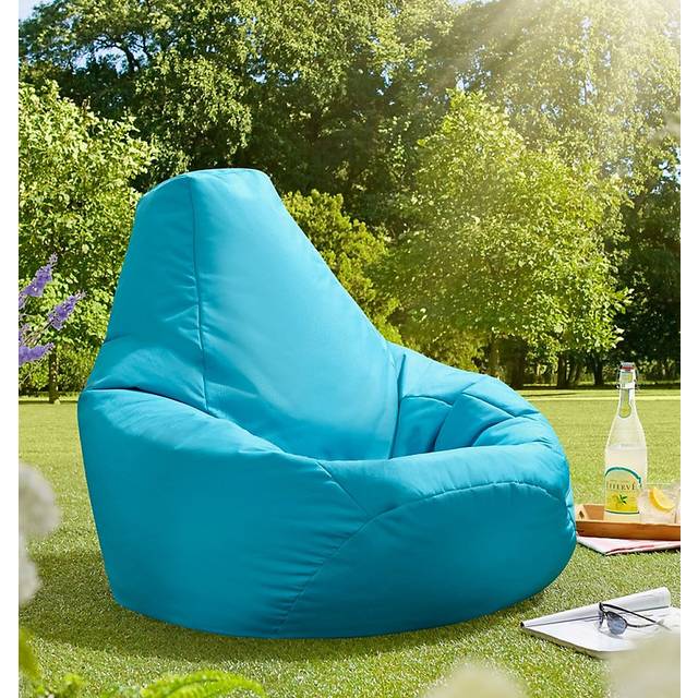 Blue Highback Beanbag For Kids Waterproof Indoor Outdoor Garden Beach