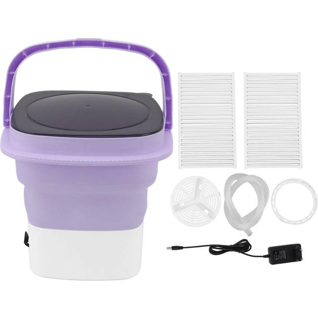 Portable Washing Machine Foldable Mini Small Portable Washer Washing Machine for Apartment Laundry pink