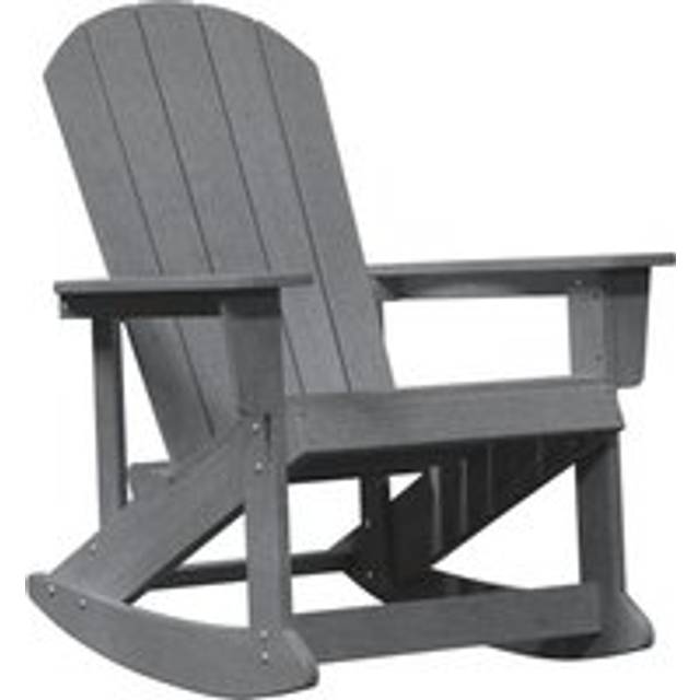 vidaXL Adirondack Rocking Chair Light Grey 73.5 x 92 x 90cm Plastic