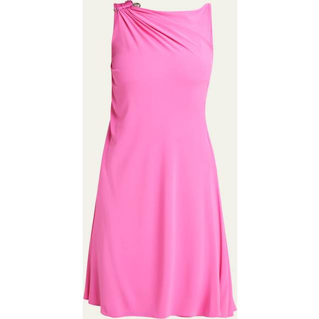 Sleeveless Draped Stretch Crepe Jersey Dress - DRAGON FRUIT - 42 IT (6 US)