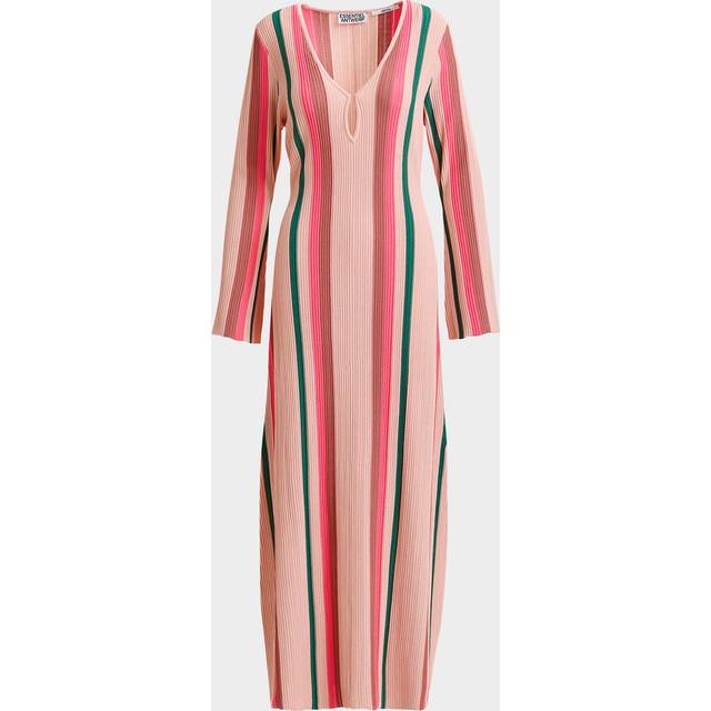 Hiscape Striped Knit Maxi Dress - NUDE HAZELNUT - X-Small