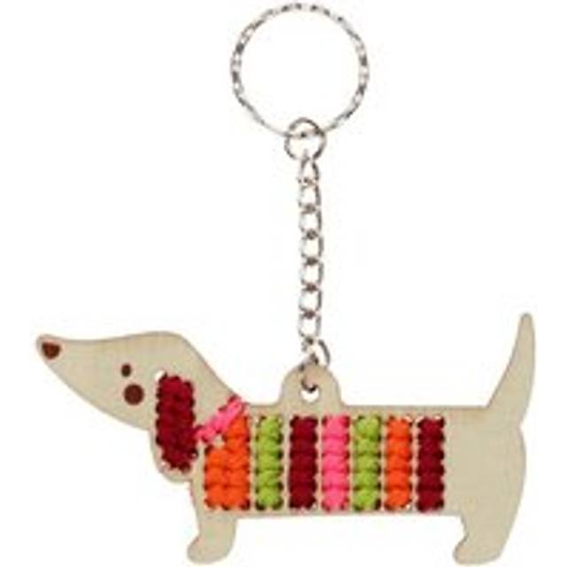 Rex London - Stitch Your Own Wooden Keyring - Sausage Dog