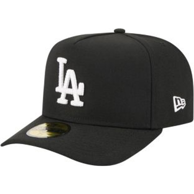 New Era - MLB Svart fitted Keps - Los Angeles Dodgers Script Safety Pin Black Fitted @ Hatstore