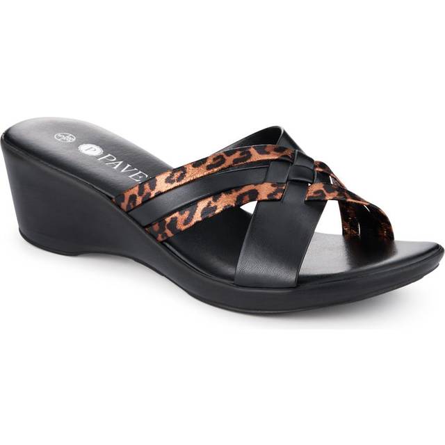 Wedge-Heeled Mules - NUOV41001 / 327 457 - Black Leopard - 8