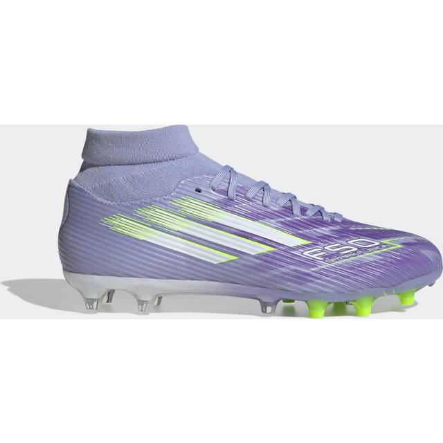 adidas F50 Sparkfusion League Mid Cut FG AG Football Shoes - Lime/Lilla/Grøn/Lilla