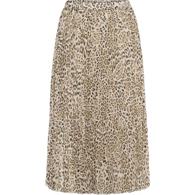 Soaked In Luxury Anaya Leopard Print Midi Skirt