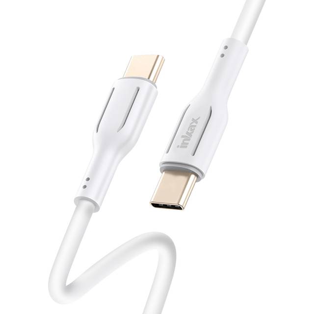 Inkax Usb C To Usb C 60w Fast Charge Cable, White
