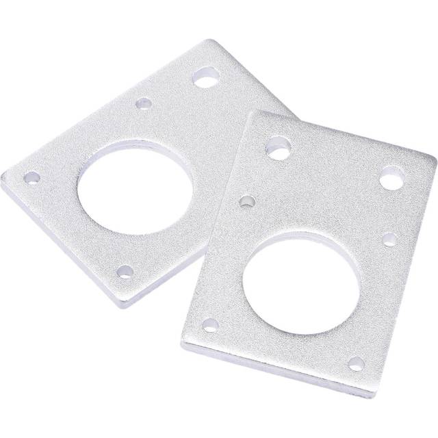 Stepper motor mounting bracket plate 42mm silver tone for 3d printer 2pcs