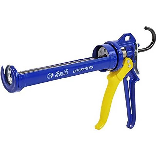 S&R Caulking Gun with Rotating Frame for 310 ml Cartridges, Professional Caulking Press, Sealant Press with 18:1 Thrust Ratio