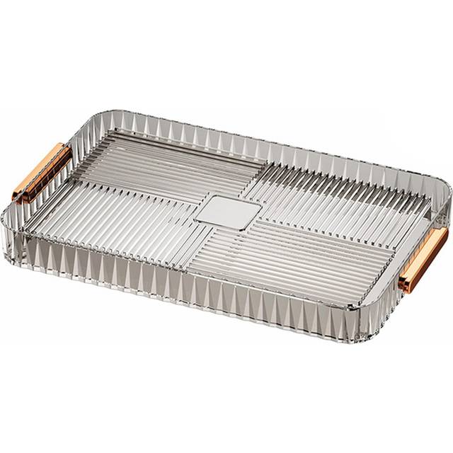 Drainage Tea Tray Plastic Multipurpose Large Capacity Transparent Tea Serving Drain Tray for Home