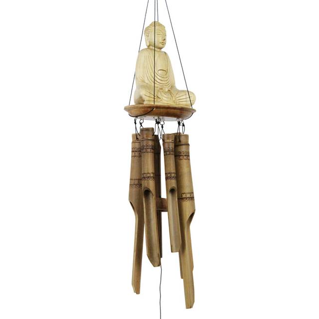 Indonesian Sitting Buddha Bamboo Wind Chime